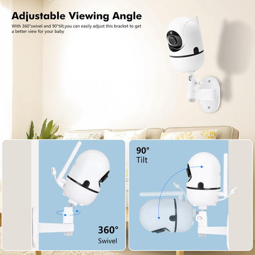 Soporte De Monitor De Bebé 360 Ajustable Para Pared