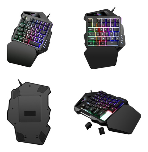 Teclado Mecánico Rgb Para Juegos Con 2 Manos Usb Professiona