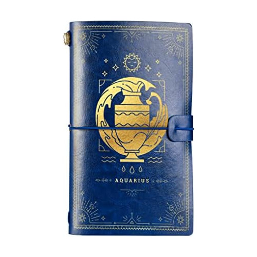 Cuaderno De Cuero Regalo Del Zodiaco Acuario, Hombres, ...