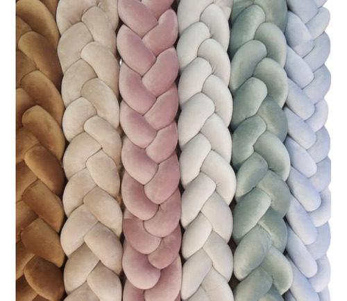 Chichonera Trenza Para Bebés Y Niños Plush Trenzado 3.60m Trenza De Plush Beige