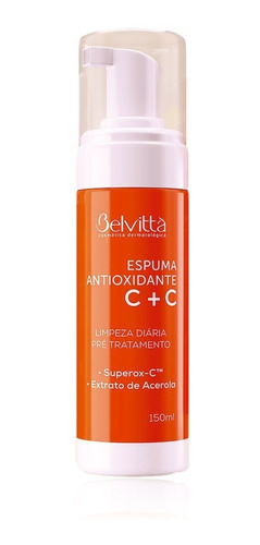 Imagem 1 de 6 de Espuma De Limpeza Antiox C + C 150ml Belvittà Com Vitamina C