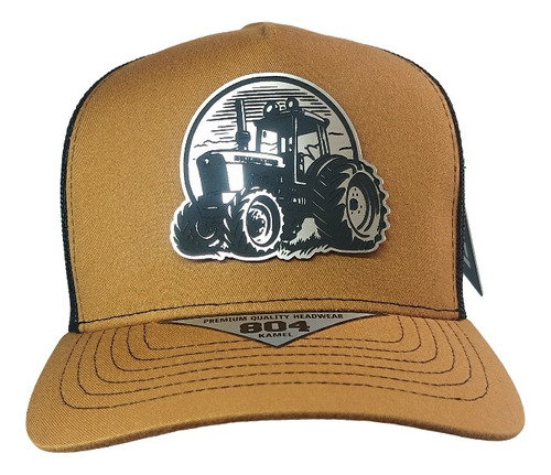 Gorra Premium Tractor Placa Brush Steel Snapback Pro Kamel