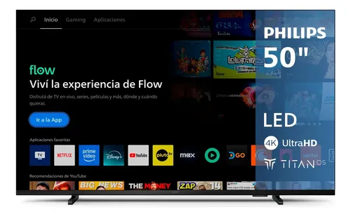 Smart Tv Philips 4k 50 LED Titan Os Wifi-usb2 Hdmi4-bluetooth