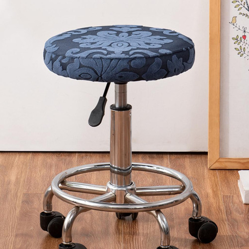 Funda De Silla Redonda Funda Protectora De Asiento Gris Azul