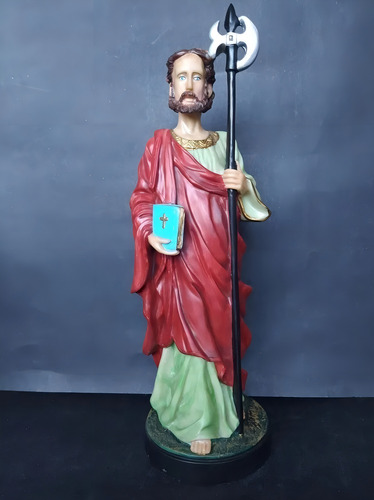 Imagem De Sao Judas Tadeu 30 Cm Em Resina Cor Pintura A Mão