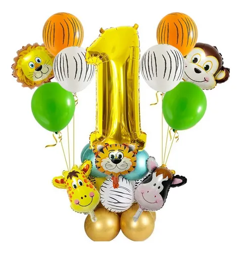 comprar Globo Decoración Base Animales Selva Safari Print Número