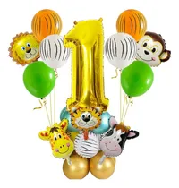 Comprar Globo Decoración Base Animales Selva Safari Print Número