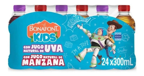Agua Bonafont Kids Surtidos 24 Pzas De 300 Ml