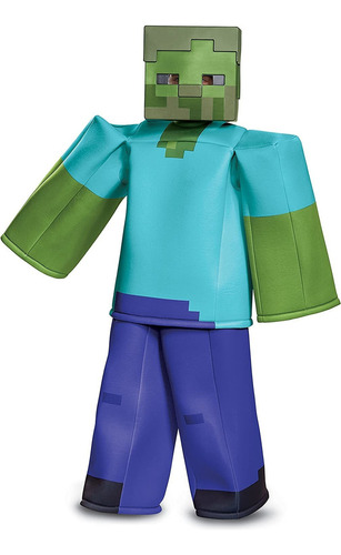 Disfraz De Zombi Para Niños De Minecraft Talla M