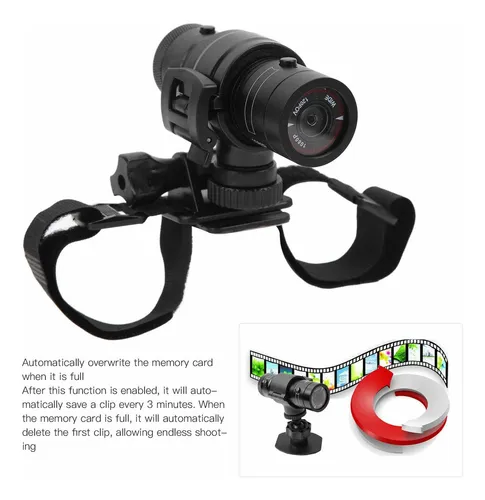 Luqeeg Cámara Para Casco De Moto - Gran Angular De 120° 1080p Completo Hd Grabadora De Video Para Autos Impermeable Cámara Deportiva Para Casco De Bicicleta Grabador De Equitación Dv Con Recordatorio