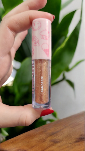 Gloss Labial Com Glitter Melu Ruby Rose Brilho Com Cor
