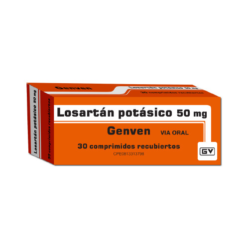 Losartan Potasico 50mg  Genven X 30 Comprimidos