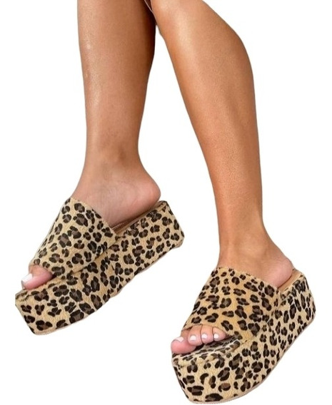 Sandalia Plataforma Animal Print |