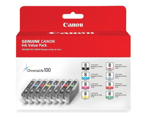 Canon Cli-8 Paquete Múltiple De 8 Colores Compatible Con Pro