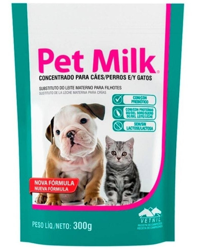 Pet Milk - 300g - Alimento Substitutivo Do Leite