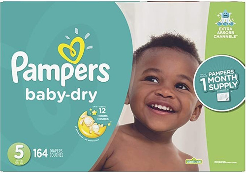 Pañales Tamaño 5, 164 Cuentan - Pampers Baby Dry Desechables