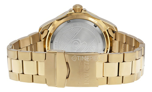Relógio Masculino Invicta Pro Diver 14358 Cor Da Correia Dourado Cor Do Bisel Verde Cor Do Fundo Cinza