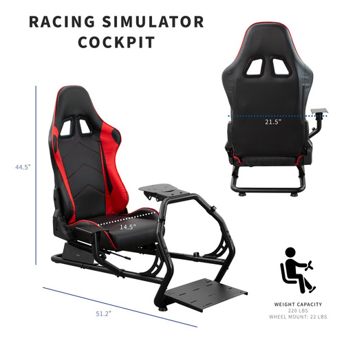 Simulador D Carreras Silla Gamer P/ Volante Y Pedales Ps5 Pc