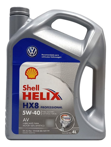 Aceite Para Motor Shell Sintético 5w-40 Hx8 X 4 Litros