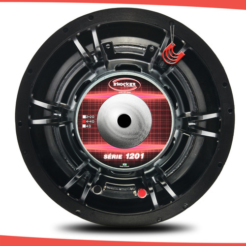 Subwoofer 12 Pol Shocker 1201 480w Rms Bobina Dupla 4+4 Ohms
