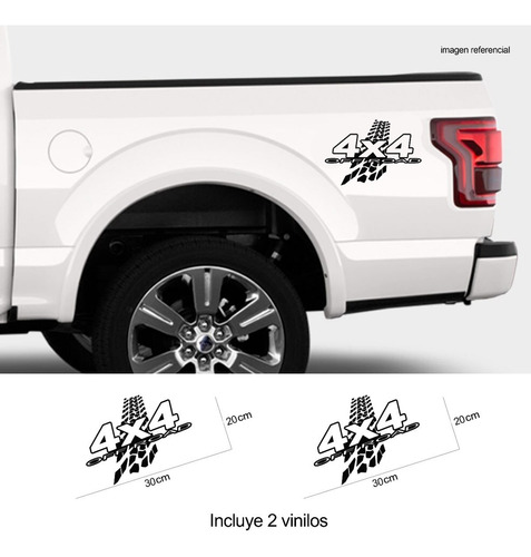 Sticker Adhesivo Para Auto 4x4 Off Road (par) 30x20cm