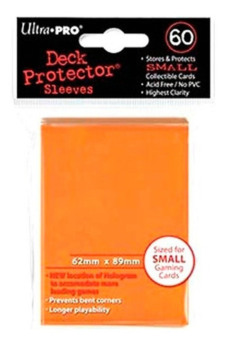 Protectores Ultra Pro Small 60 Unidades - Naranja