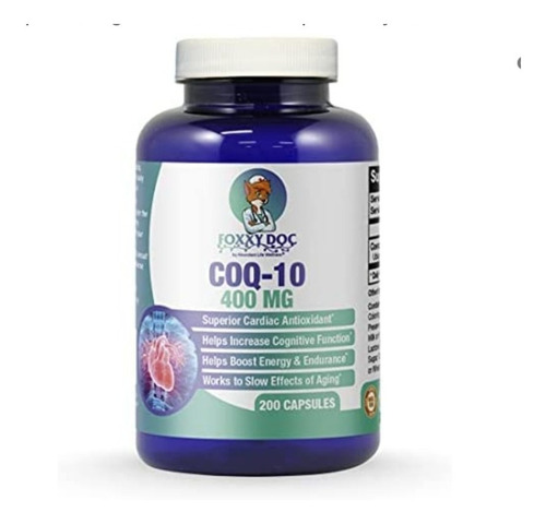 Coq10 Coenzima  Coq-10 Ultra Absorcion 400mg - 200 Capsulas 
