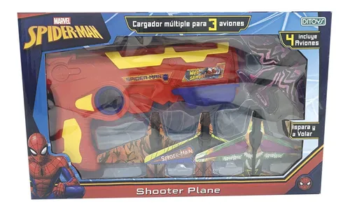 comprar Spiderman Shooter Plane Pistola Lanzador Aviones Ditoys