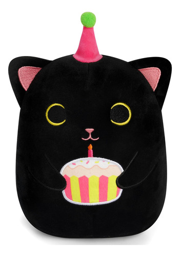 Cojín De Gato Negro Cumpleaños 20 Cm Suave Y Lindo Para Niña