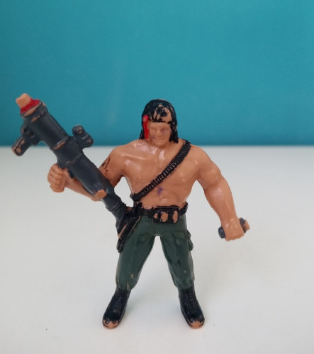 Muñeco Figura Rambo Miniatura - Sin Marca Vintage Colecciona