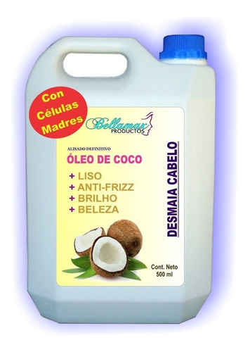 Bidon Alisado Definitivo De Oleo De Coco Profesional 5 Lts