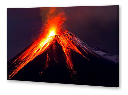 Cuadro 30x45cm Volcanes Erupcion Naturaleza Imponente