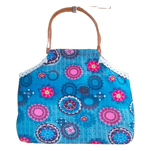 Cartera Bolso Playero Azul Huitral 