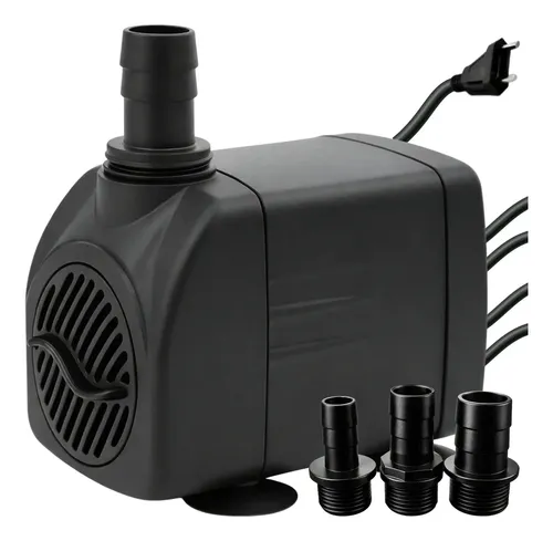 Bomba Submersa 2000l/h 2m Lagos Recalque Fontes Aquários Cascata Chafariz Motor Água Doce Salgada Marinho Fonte Hidroponia Aquaponia