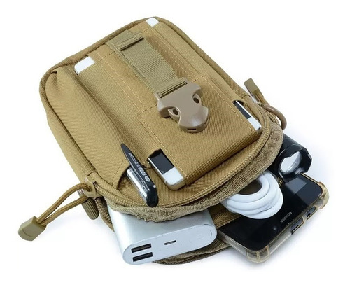 Imagen 5 de 6 de Porta Celular Táctico Molle Pouch Bandolera Riñonera Edc