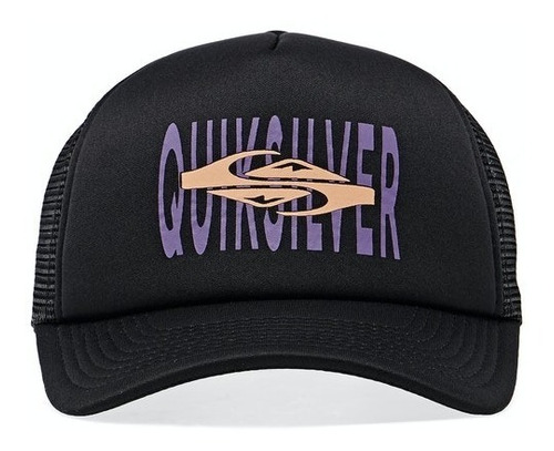 Gorra Quiksilver Standars Trucker Negro Violeta Importada