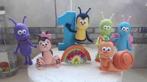 Bichikids Mas Vela Adorno De Torta Porcelana Fria