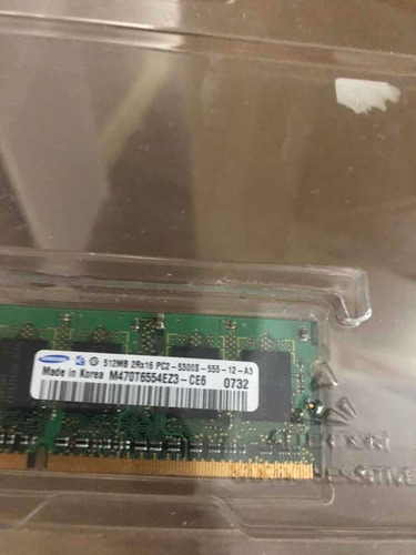 Memoria Notebook 512mb Ddr2 Pc2-5300s 555-12 2rx16 Smart