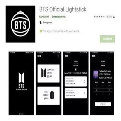 . . Aplicativo Bts Lightstick Edição Especial Army Bomb V4