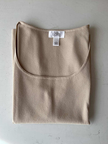 Sweater Mujer Beige Sin Mangas . Loft Ann Taylor Importa Usa