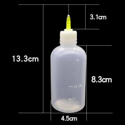 3 X 2 Uds 100cc Punta De Aguja Pegamento Botella Aplicador