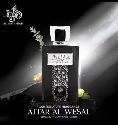 Perfume Árabe Attar Al Wesal Al Wataniah 100ml Original Intenso Fixação Forte