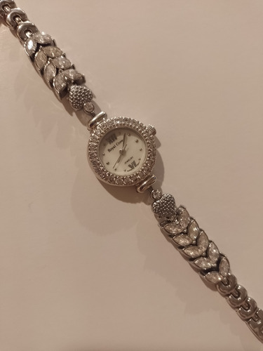 Royal Crown Reloj Brazalete De Brillantes Pedrería Plateada