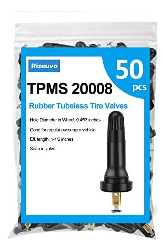 50 Válvulas De Sensor Tpms 20008 De Goma Válvulas De ...