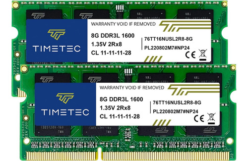 Memoria Ram Sodimm 2x8gb (16gb) Timetec Hynix Ddr3 1600mhz 