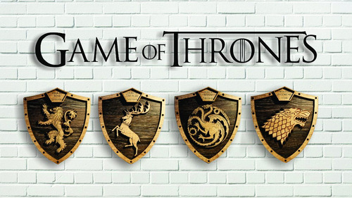 Game Of Thrones Escudos Hechos En Madera.