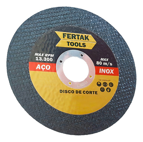 Kit 50 Discos De Corte Fino Aço Inox Reforçado Fertak