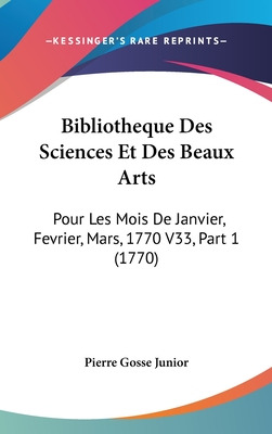 Libro Bibliotheque Des Sciences Et Des Beaux Arts: Pour L...