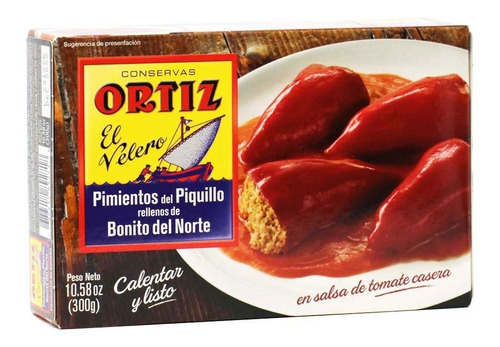 Pimientos Piquillo Relleno De Bonito Ortiz Lata 300g