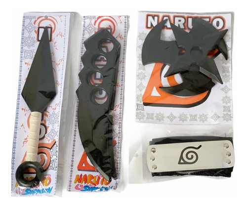 Imagen 2 de 9 de Set Naruto 19- Con Bandana De Pvc